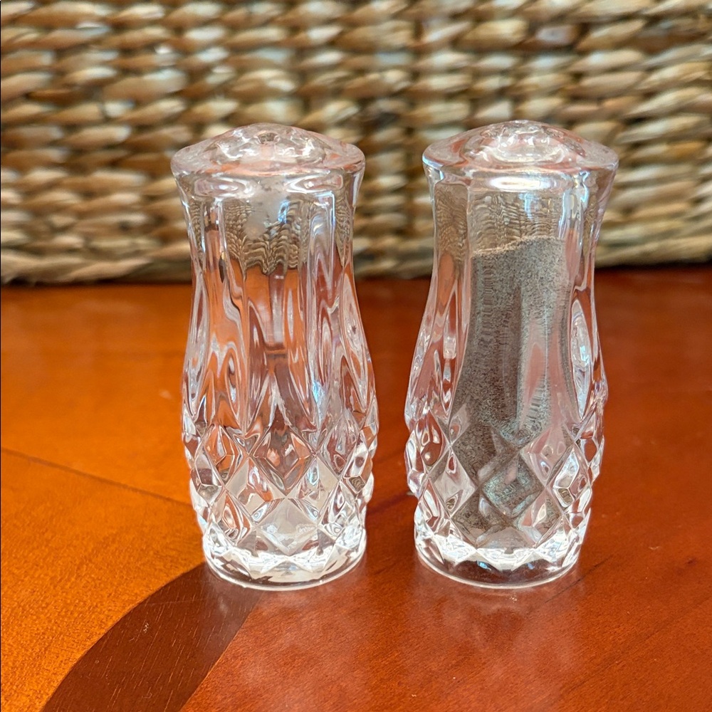 Clear Crystal-Style Glass Salt and Pepper Shakers - Home Accents